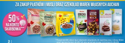 Płatki Auchan Granola czekolada z orzechami promocja w Auchan