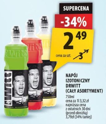 Napój izotoniczny Drwitt (cały asortyment) promocja w Arhelan