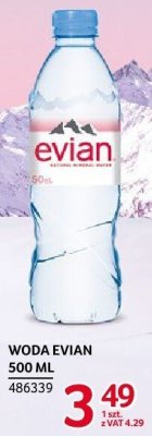 Woda Evian promocja w Selgros
