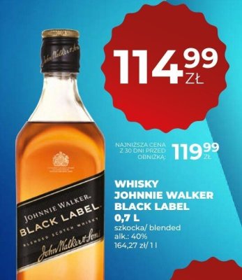Whisky Johnnie Walker Black Label promocja w Duży Ben
