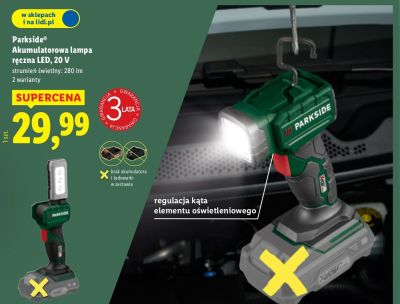 Akumulatorowa lampa ręczna LED promocja w Lidl