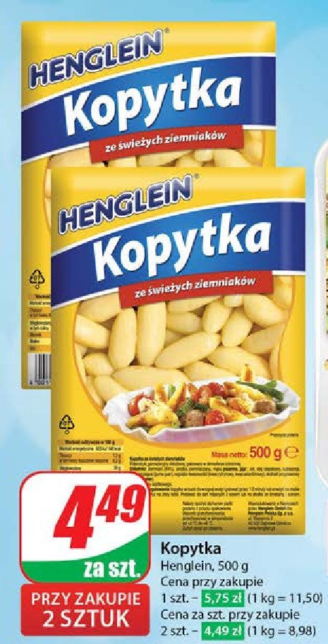 Kopytka Henglein promocja w Dino