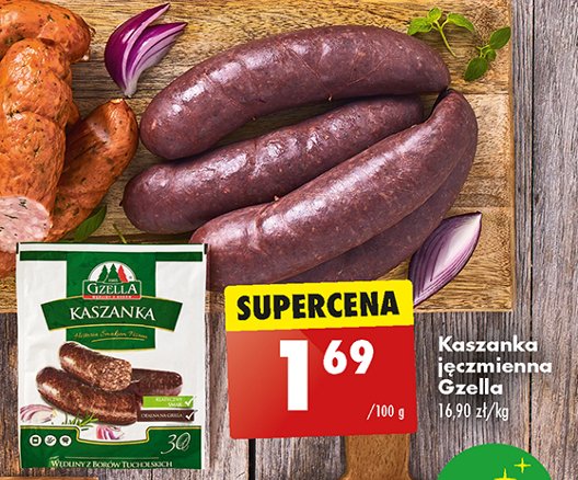 Kaszanka jęczmienna Gzella promocja