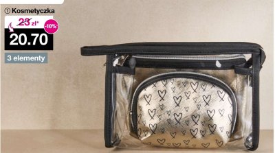Kosmetyczka 3 elementy promocja w Woolworth