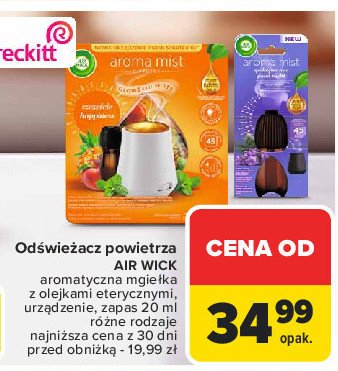 Urządzenie + wkład happiness Air wick aroma mist promocja w Carrefour