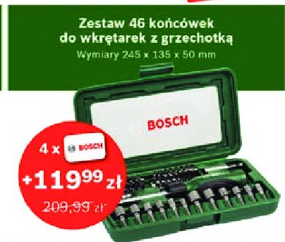 Wkrętak + akcesoria Bosch promocja