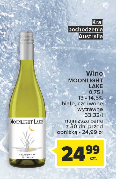 Wino Moonlight lake chardonnay promocja
