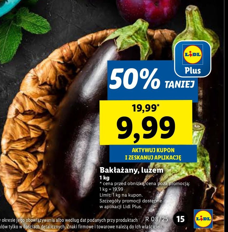 Bakłażan promocja w Lidl