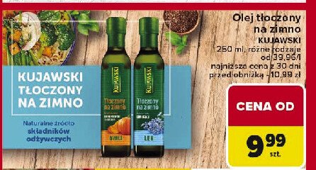 Olej pestki dyni Kujawski tłoczony na zimno Kujawski kruszwica promocja w Carrefour Market