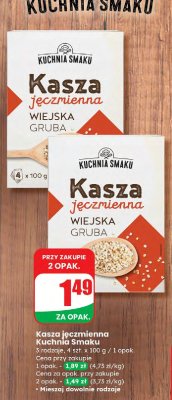 Kasza jęczmienna wiejska gruba Kuchnia Smaku promocja w Dino