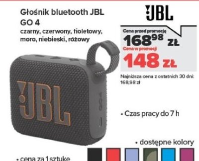 Głośnik bluetooth GO 4 czarny, czerwony, fioletowy, moro, niebieski, różowy promocja w NEONET
