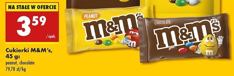 Draże czekoladowe M&m's promocja