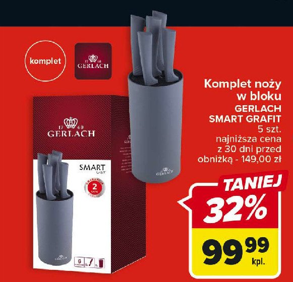 Zestaw no偶y w bloku 994 smart grafit Gerlach promocja
