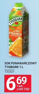 Sok pomarańczowy Tymbark 1 l promocja w Selgros