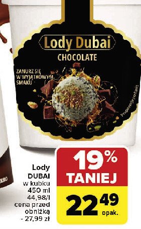 Lody dubai chocolate promocja w Carrefour Market