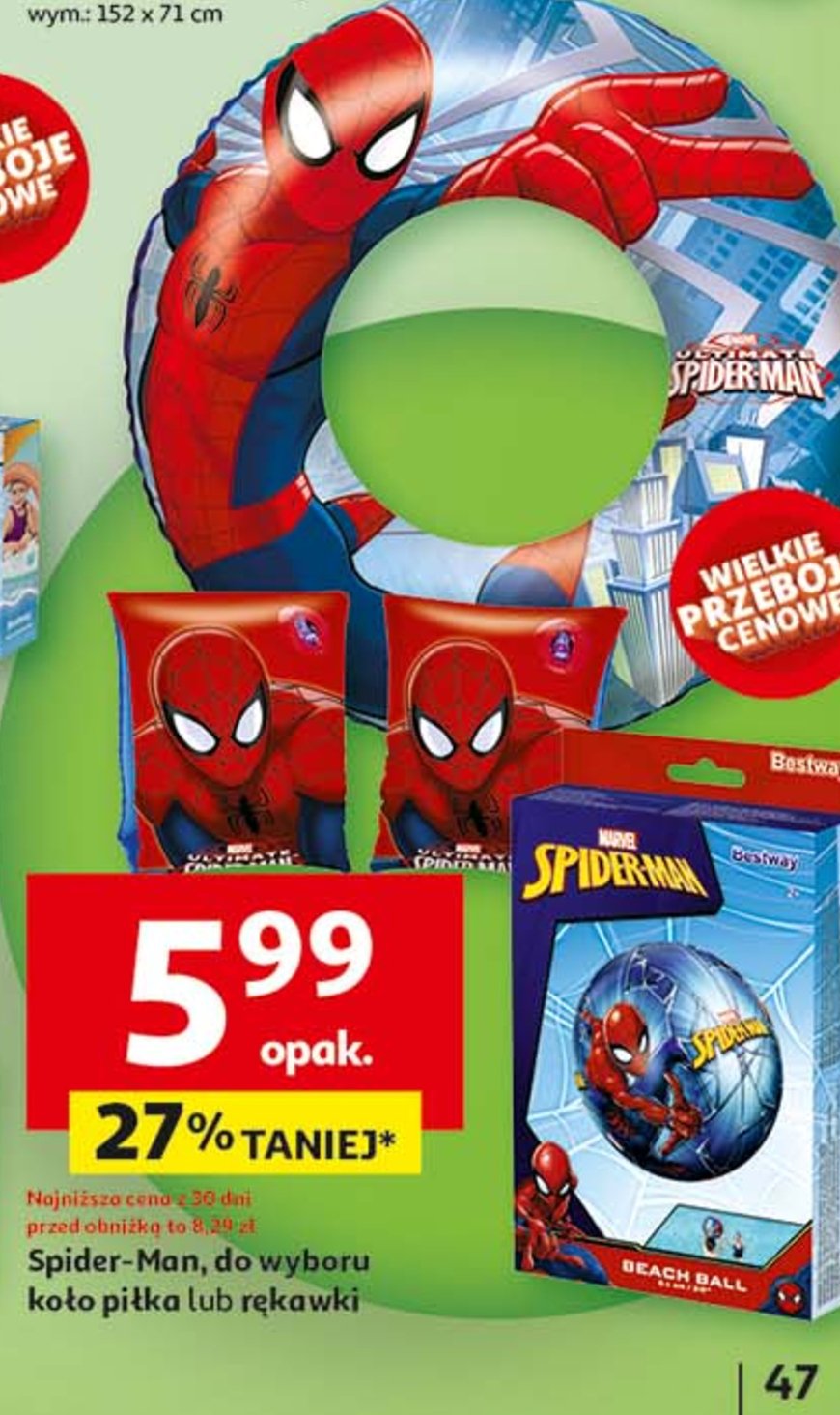Koło do pływania spider-man Bestway promocja