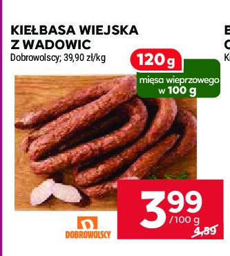 Kiełbasa wiejska z wadowic Dobrowolscy promocja