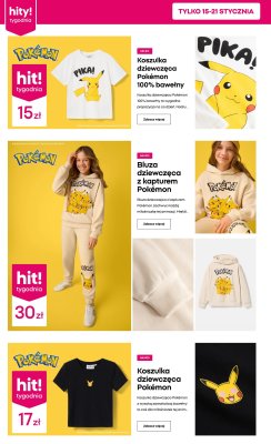 Koszulka dziewczęca Pokémon 100% bawełny promocja w Pepco