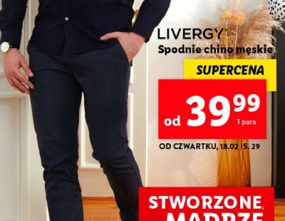 Spodnie chino Livergy promocja