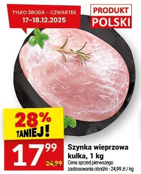 Szynka wieprzowa kulka promocja w Twój Market
