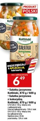 Sałatka jarzynowa z kukurydzą Kotliński, 870 g / 600 g promocja w Twój Market