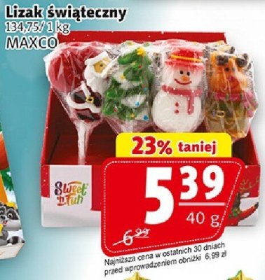 Lizak świąteczny promocja w Prim Market