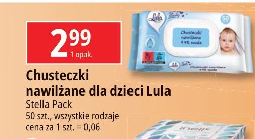 Chusteczki nawilżane LULA BABY promocja