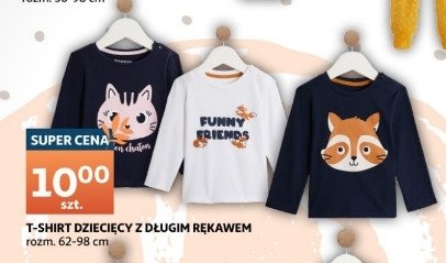 T-shirt dziecięcy z długim rękawem 62-98 cm promocja w Auchan