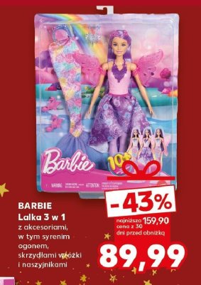 Lalka BARBIE 3 w 1 promocja w Kaufland