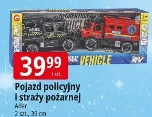 Pojazd policyjny i straży pożarnej Adar promocja w Leclerc