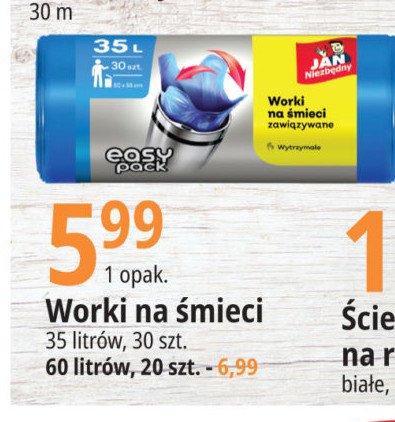 Worki na śmieci easy-pack 35 l Jan niezbędny promocja