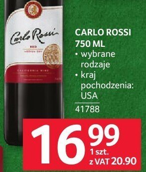 Wino Carlo Rossi 750 ML promocja w Selgros