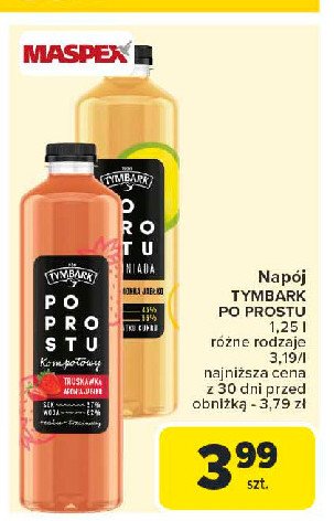 Nap贸j truskawka Tymbark po prostu promocja