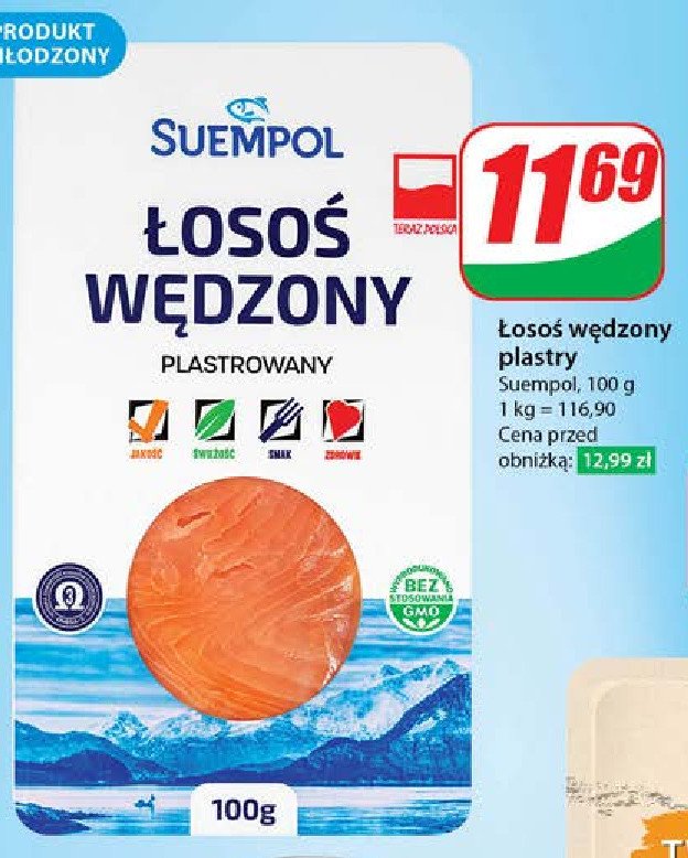 Łosoś wędzony Suempol promocja w Dino