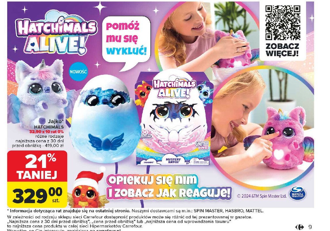 Zabawka jajko Hatchimals promocja w Carrefour