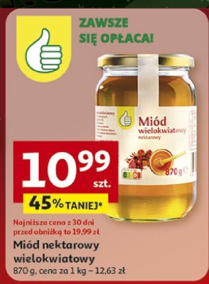 Miód nektarowy wielokwiatowy promocja w Auchan