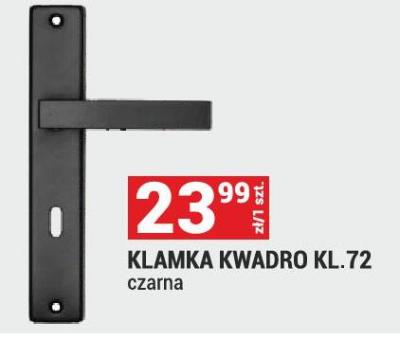 Klamka KLAMKA KWADRO KL 72 czarna promocja w Merkury Market