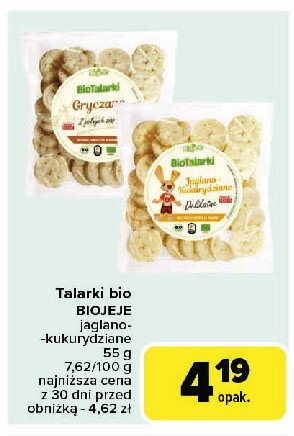 Biotalarki jaglano-kukurydziane Biojeje promocja w Carrefour Market