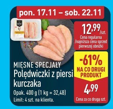 Polędwiczki z piersi kurczaka promocja w Aldi