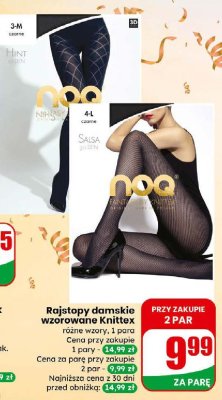 Rajstopy damskie wzorowane Knittex promocja w Dino