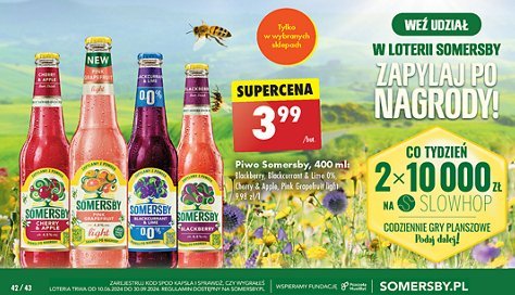 Piwo Somersby blackcurrant & lime promocja