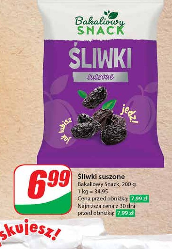 Śliwki suszone Bakaliowy snack promocja