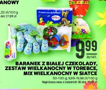 Baranek wielkanocny z białej czekolady Rakpol promocja