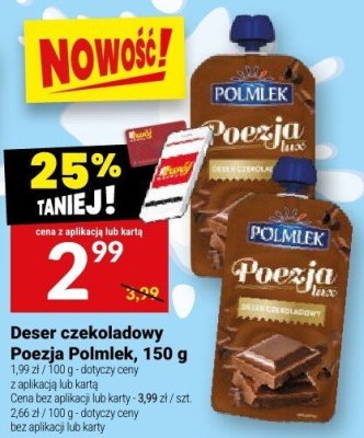 Deser czekoladowy Poezja Polmlek, 150 g promocja w Twój Market