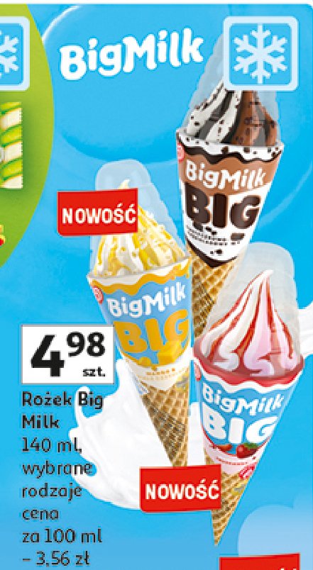 Lód straciatela carmel Algida big milk promocja w Auchan