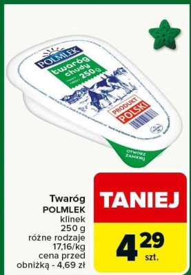 Twaróg POLMLEK klinek promocja w Carrefour