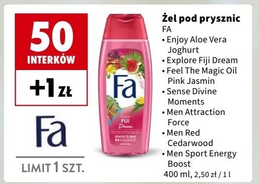 Zel pod prysznic Fa divine moments promocja