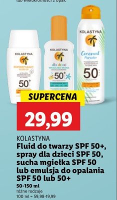 Suchy olejek do opalania spf 50 Kolastyna coconut paradise promocja