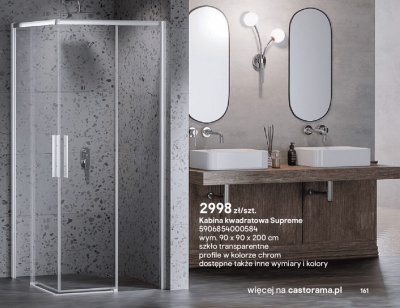 Kabina prysznicowa kwadratowa Supreme promocja w Castorama
