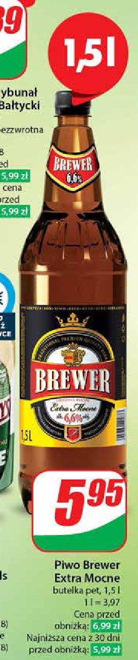 Piwo Brewer extra mocne promocja